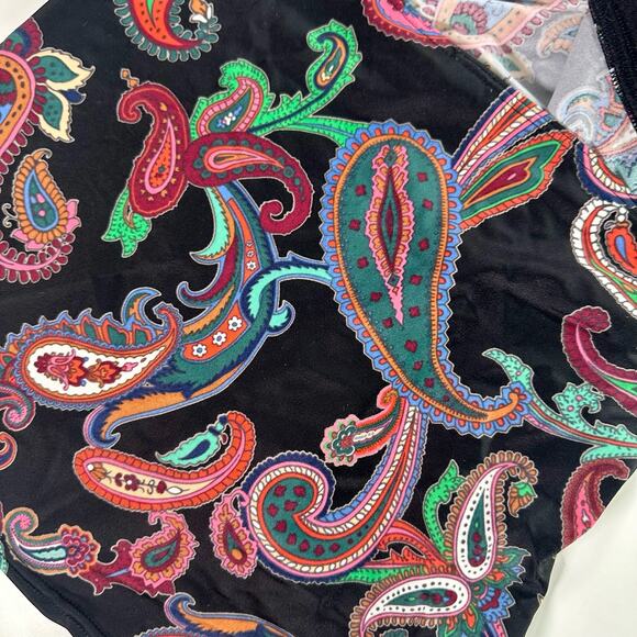 Paisley By Victoria's Secret Women's Medium Black Multicolored Tankini Swim Top - Picture 5 of 6
